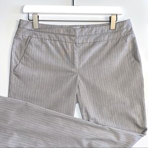 𝅺NEW York & Company Stretch Pants Gray Blue Striped Average Size 6